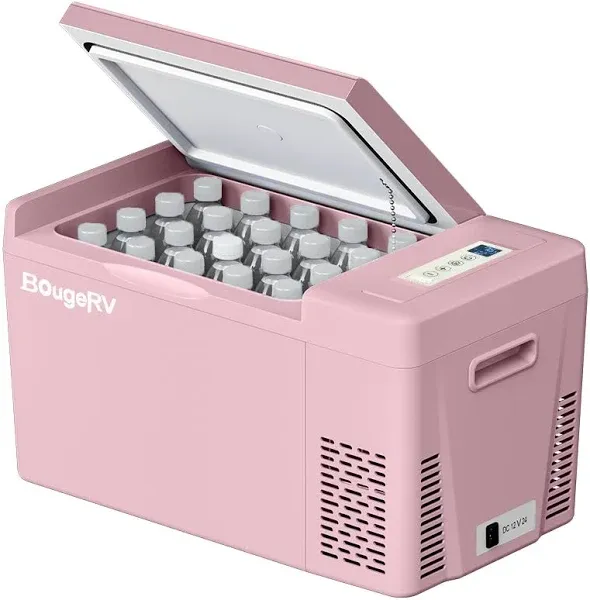 BougeRV 23 Quart Pink 12V Portable Fridge