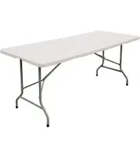 6ft Portable Plastic Folding Table, White