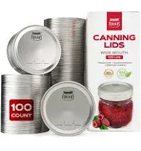 Forjars 100 Regular Mouth + 100 Wide Mouth Canning Lids