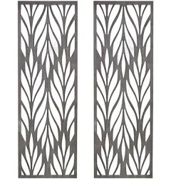 Madison Park Florian Grey Laser Cut Wood 2-piece Panel Wall Decor Set