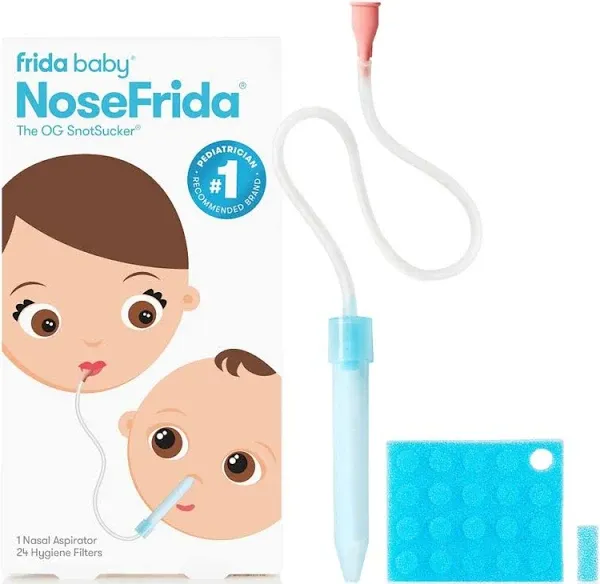 Frida Baby NoseFrida Snotsucker Nasal Aspirator for Baby Baby Nose Sucker with 24 Extra Hygiene Filters