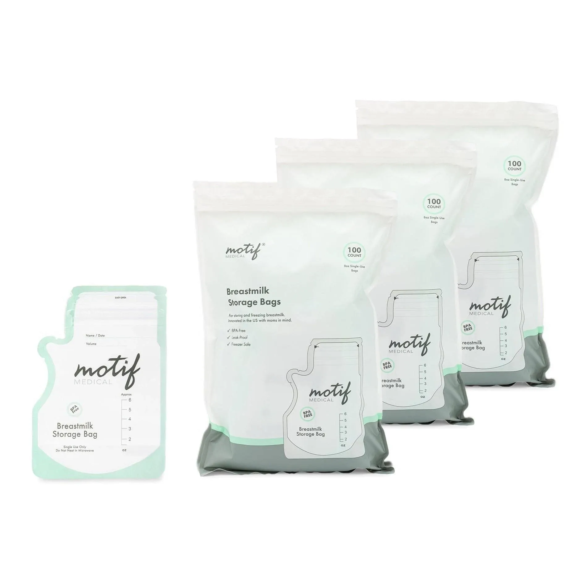 Motif Medical Milk Storage Bags - 300ct Clear