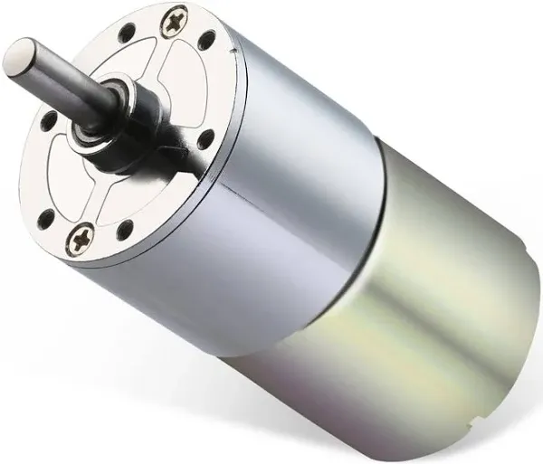 Greartisan Dc 12V Gear Motor High Torque Electric Micro Speed Reduction Geared Motor Centric Output Shaft 37mm Diameter Gearbox