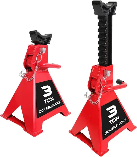 Torin Big Red Manual 6000 lb Double Lock Jack Stands T43002A