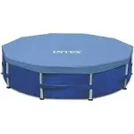 Intex Round Metal Frame Pool Cover, Blue, 15 ft