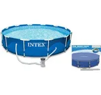 Intex Metal Frame Above Ground Pool with Filter Pump