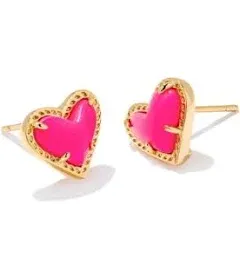 Kendra Scott Ari Heart Gold Stud Earrings