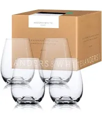 'Hosking' Stemless Wine Glasses