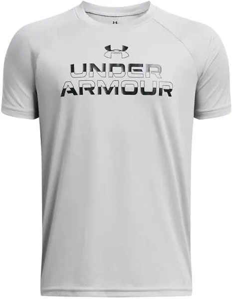 Boys' UA Tech™ Split Wordmark Short Sleeve