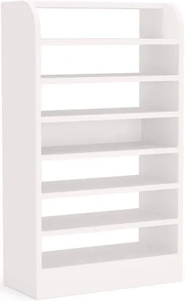 Tribesigns Shoe Rack 11.81&#034;x25.59&#034;x<wbr/>47.24&#034; 21-Pair White Wood Freestanding 7-Tier