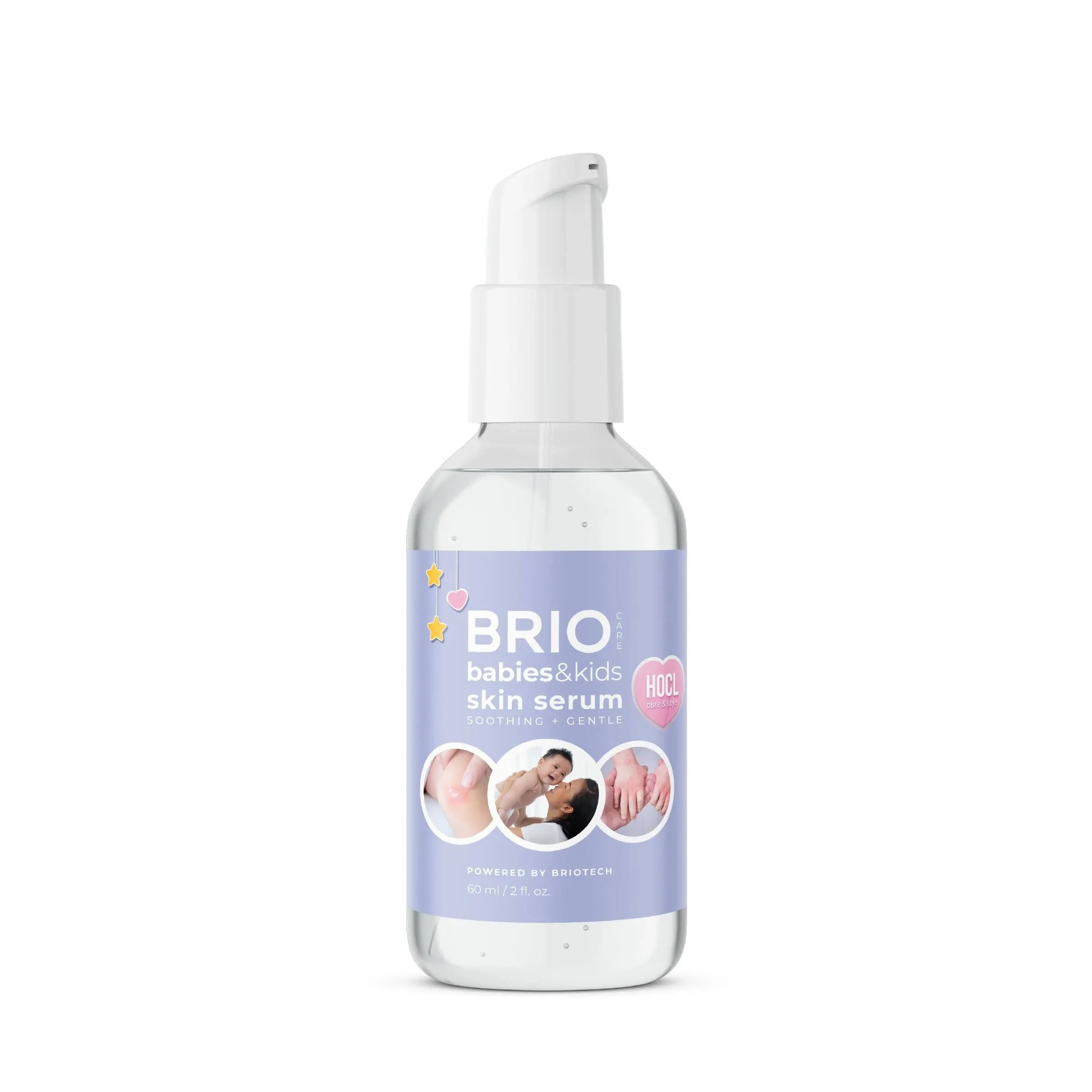 BRIOTECH Baby Lotion - Soothes Redness & Diaper Irritation, Hypochlorous Acid, Vegan - 2 fl oz