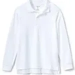 Lands' End School Uniform Men's Long Sleeve Interlock Polo Shirt