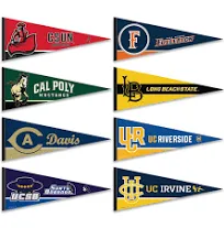 Big West BWC College Pennant Set