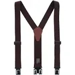 Brown Perry Suspenders - 1.5 inch Wide Belt Clip