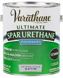 Varathane Satin Clear Water Based Exterior Spar Urethane, 1 Gal.