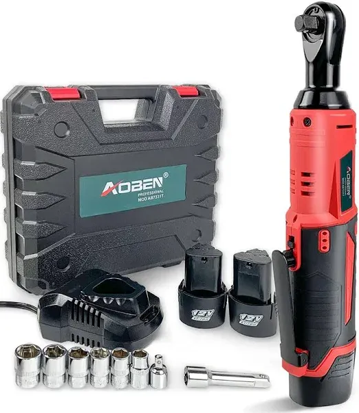 Cordless Electric Ratchet Wrench Set 3/8&#034; 12V Power Ratchet Tool Kit