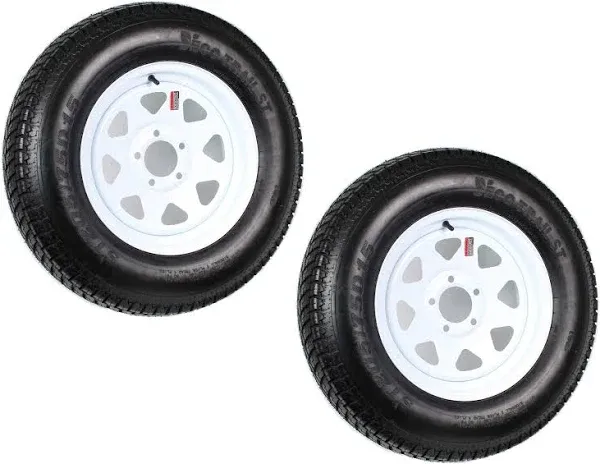 2-Pack Trailer Tires Rims