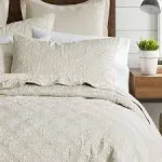 Levtex Home Washed Linen Natural Quilted Standard Sham - Linen