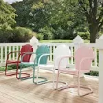 Crosley Tulip Outdoor Chair 2-Piece Set Red