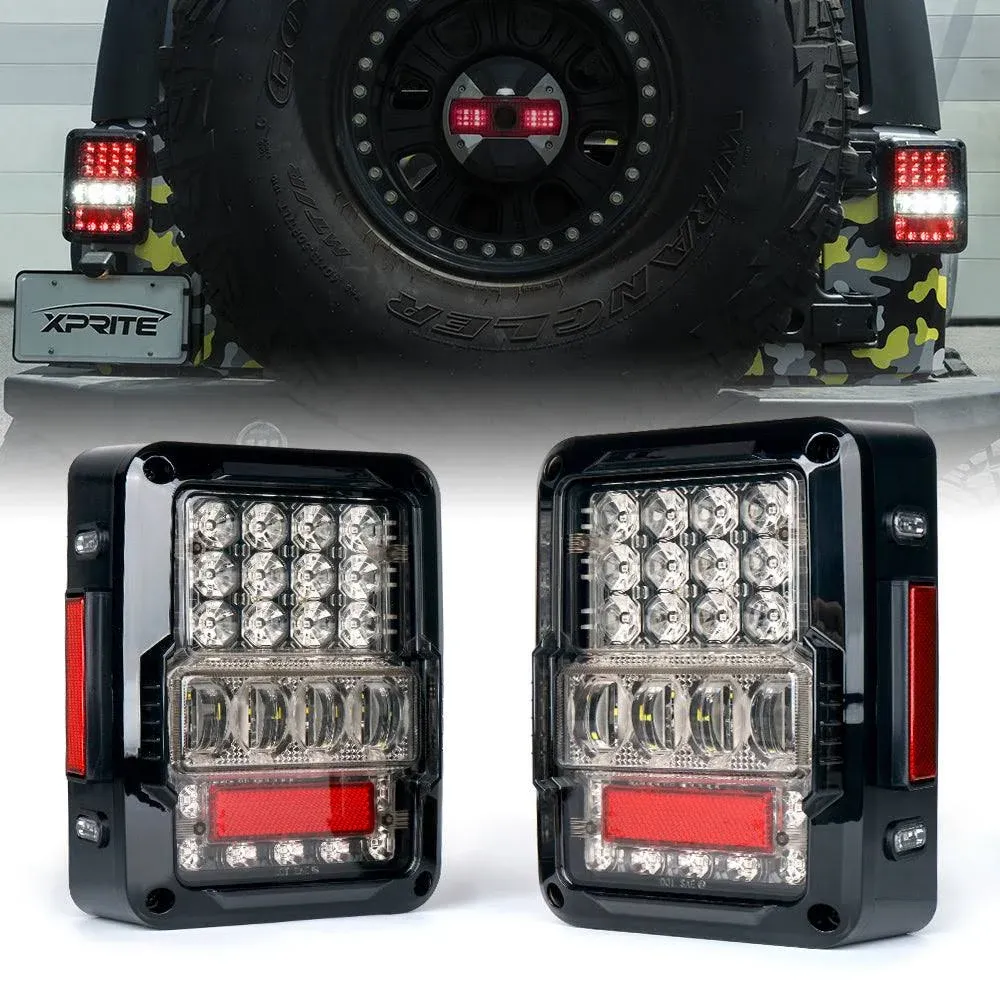 Xprite Destroyer Series LED Taillights for 2007 - 2018 Jeep Wrangler JK