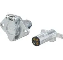 Curt 58671 4-Way Round Connector Plug & Socket