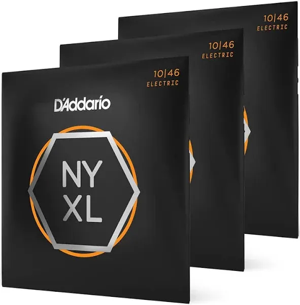 D&#039;Addario NYXL1046 Light 3-Pack Electric Guitar Strings Economy Pack