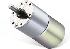 Greartisan DC 24V 150RPM Gear Motor High Torque Electric Micro Speed Reduction Geared Motor Eccentric Output Shaft 37mm Diameter Gearbox