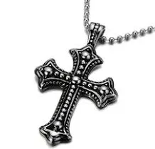 Unisex Gothic Vintage Cross Pendant Necklace