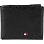 Tommy Hilfiger Men's Black Passcase Leather Wallet