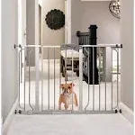 Regalo 51 inch Easy Step Extra Wide Walk Thru Baby and Pet Safety Gate, Platinum