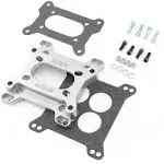 Mr Gasket® 1933 Carburetor Adapter, squarebore 4-Barrel carburetors to 2-Barrel squarebore intake manifolds.