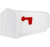 Gibraltar Mailboxes Parsons Medium Capacity Rust-Proof Plastic Post-Mount Mailbox