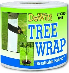 DeWitt Tree Wrap 3&#034;x100&#039; breathable white fabric winter sunscald TWW3100