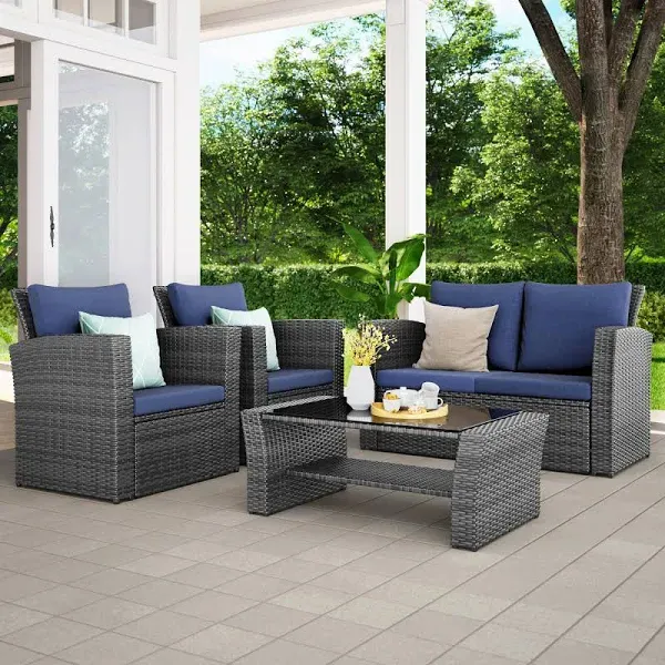 Wisteria Lane 4 Piece Outdoor Patio Furniture Sets