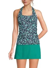 Lands' End Women's Square Neck Halter Tankini Swimsuit Top