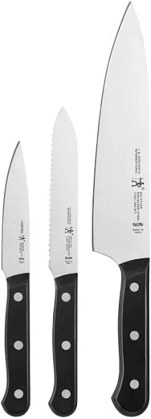 HENCKELS Classic Razor-Sharp 3-Piece Kitchen Knife Set, Chef Knife, Paring Knife, Utility Knife, German Engineered Informed by 100+ Years of Mastery, Stainless Steel