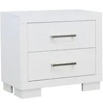 Jessica 2-drawer Nightstand White