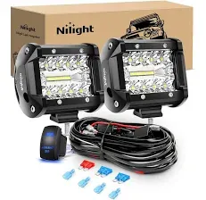 Nilight LED Pods 4inch 60W Off Road Fog Lights Driving Roof Work Light