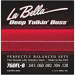 La Bella 760FL-B Deep Talkin' 5 String Bass Strings Flat Wound Light