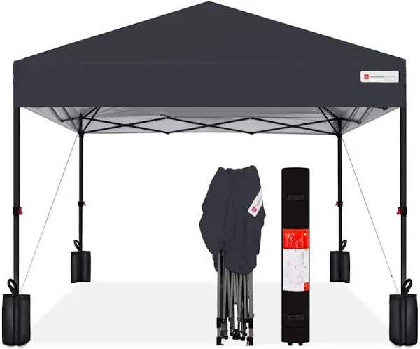 Best Choice Products Pop-Up Tents 10&#039;x10&#039; Black Instant Portable Tent w/1-Button