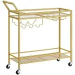 Kitchen Rolling Serving Cart on Wheels Bar Alcohol Drinks Storage Shelf Trolley