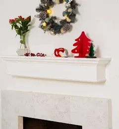 Aleezay Wood Fireplace Shelf Mantel Lark Manor Finish