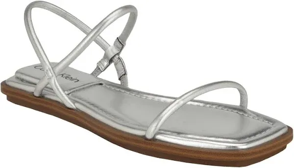 Calvin Klein Women's Prue Faux Leather Strappy Ankle Strap