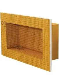 Schluter Systems Kerdi Board Prefabricated Waterproof Shower Niche 12" x 28" for Sealed Shower Assemblies