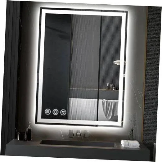 adamsbargainshop 24"x 32" LED Bathroom Mirror