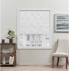 Exclusive Home Prague Trellis 100% Blackout Polyester Roman Shade, 34&#034;x64&#034;, N...