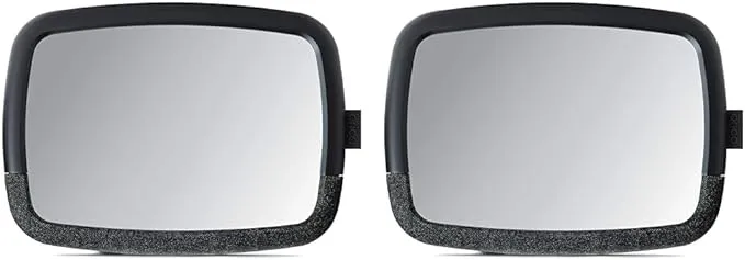 Munchkin® Brica® 360 Pivot Baby in-Sight® Wide Angle Adjustable Car Mirror, Crash Tested and Shatter Resistant, Black (Pack of 2)