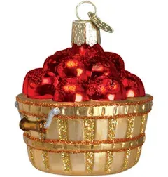 Old World Christmas Apple Basket No Box