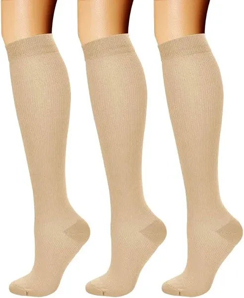 CHARMKING Compression Socks for Women & Men Circulation 15-20 mmHg is Best Athletic for Running