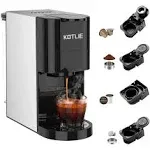 KOTLIE 4In1 Espresso Machine,Set Volume Freely,Single Serve Coffee Maker for Nes